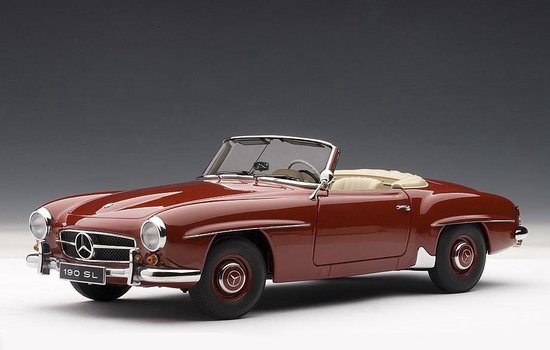 AUTOart　1/18　メルセデスベンツ190　SL AutoArt 1:18 Mercedes-Benz 190 SL - Rood (met verwijderbaar dak) | bol