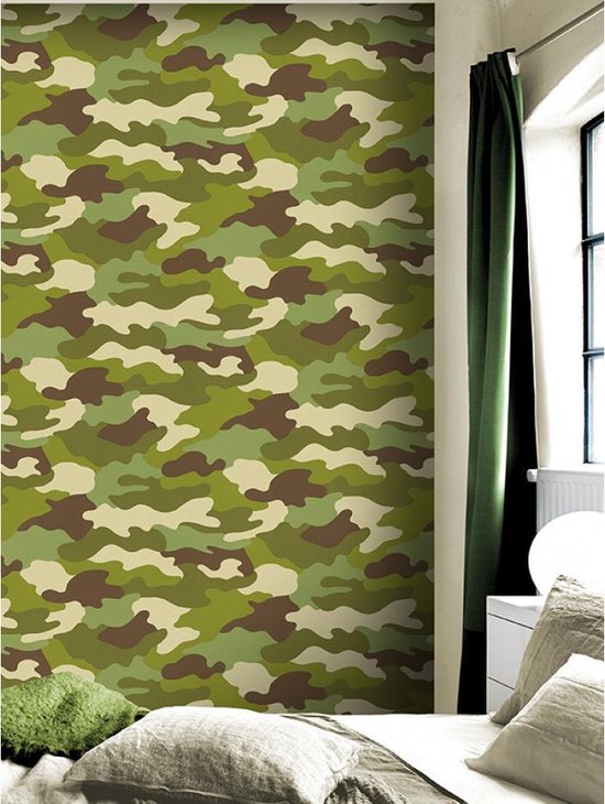 Bol Com Camouflage Behang Groen