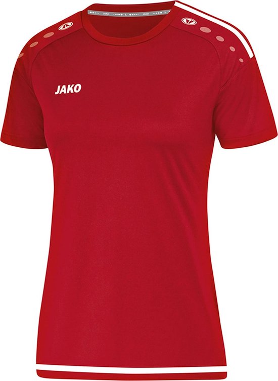 Jako Striker 2.0 SS Sport shirt - Taille 34 - Femme - rouge / blanc