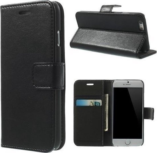 Leder Wallet bookcase hoesje voor Samsung Galaxy S4 - Zwart | bol.com