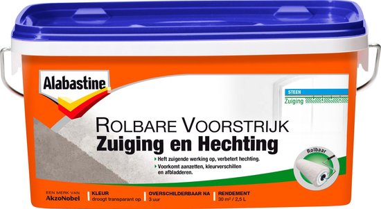 Alabastine Rolbare.Voorstrijk Zuig&Hecht 2.5L | bol.com