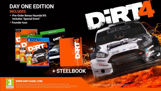 DiRT 4 - Steelbook Pre-order Edition - Xbox One