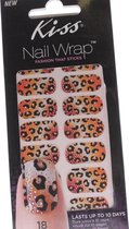 Kiss Nail Wrap fashion that sticks 18 jeweled strips panther