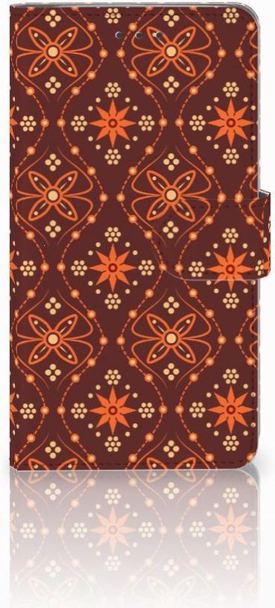 Book Case voor Samsung Galaxy J7 2016 Telefoon Hoesje Batik Brown