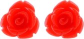 oorstekers roos vorm rood