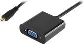 Unibos UNHV-102 tussenstuk voor kabels Micro HDMI VGA Zwart