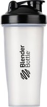 BlenderBottle Classic - Eiwitshaker / Bidon - 820ml - Transparant Black