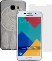 MP Case glasfolie tempered screen protector gehard glas voor Samsung Galaxy A5 2016 + Gratis Spring design TPU case hoesje voor Samsung Galaxy A5 2016