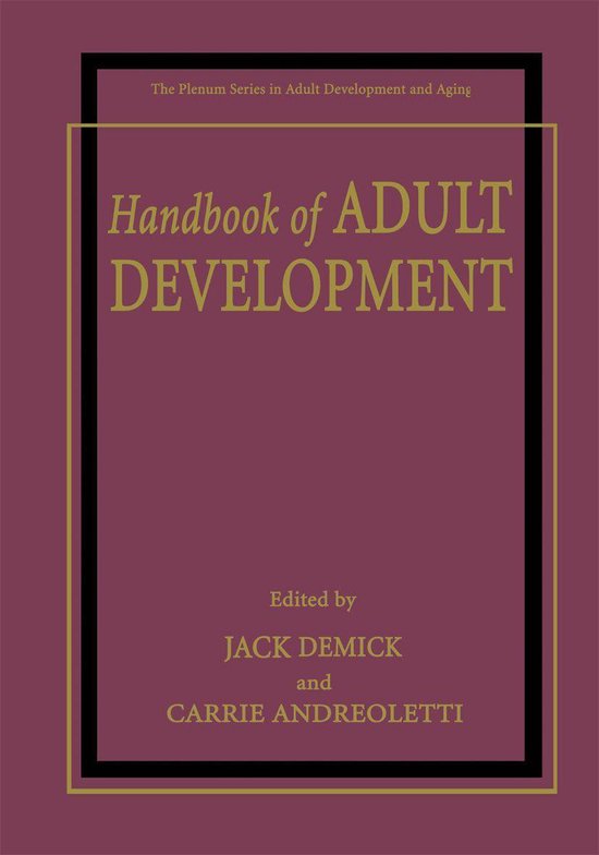 Behavioral Science and Psychology (R0) - Handbook of Adult D ... - cover