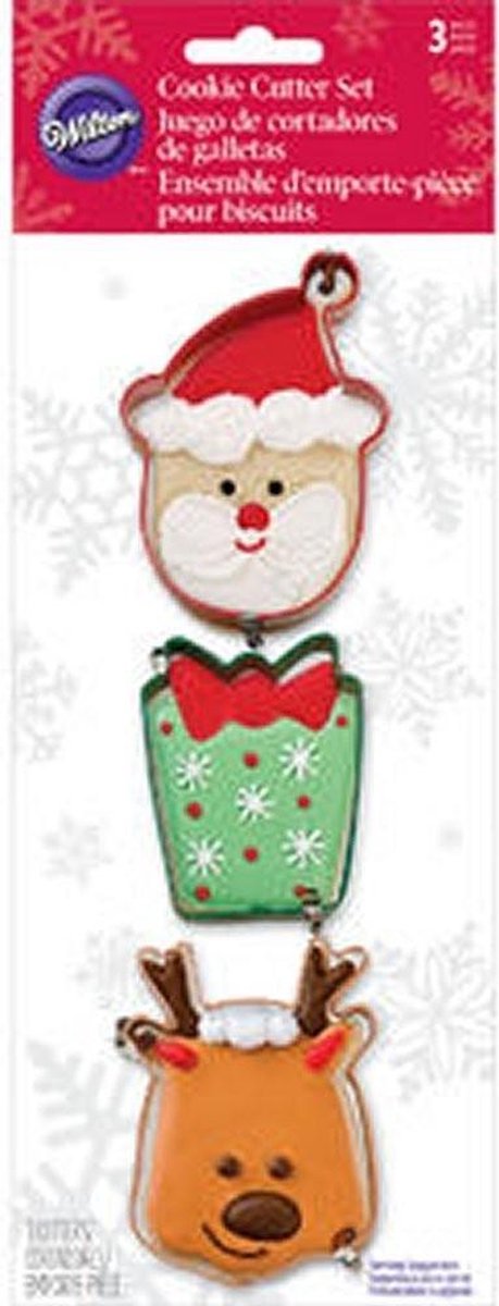 Wilton - Cookie cutter set - kerstthema - verpakt per 3