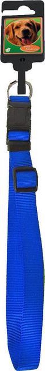 Hondenhalsband Nylon halsband verstelbaar 15 mm, 25-40 cm Blauw
