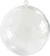 Transparante bal 8 cm, 2 delig 2969, 5 stuks