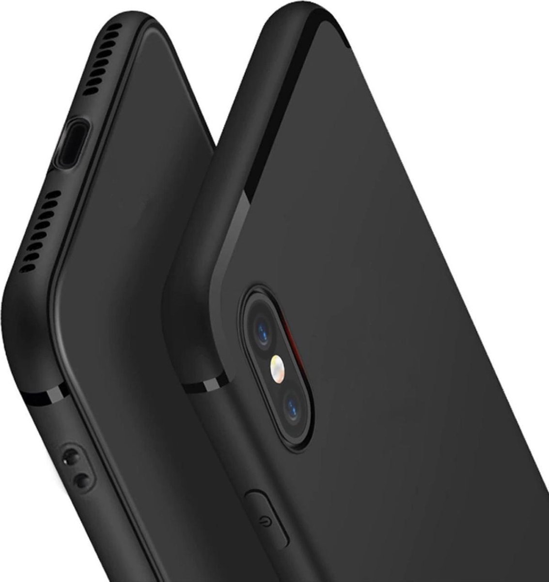 Ultradunne TPU Case | Apple iPhone Xs Max | Zwart | Mat Finish Cover | Luxe Siliconen Hoesje