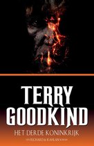 Boekcover met een portret van een man en 'Terry Goodkind - Het Derde Koninkrijk'.
