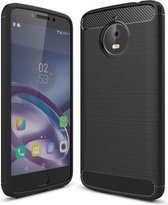 Armor Brushed TPU Hoesje Motorola Moto E4 Plus - Zwart