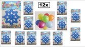 12x Ballonnen disk voor ballon decoratie - Blauw