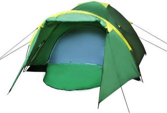 Tent ruim 2 persoons | groen/geel | Waterdicht | Koepeltent | Lichtgewicht  | vistent | bol.com