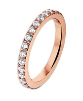 The Jewelry Collection Ring Zirkonia - Staal