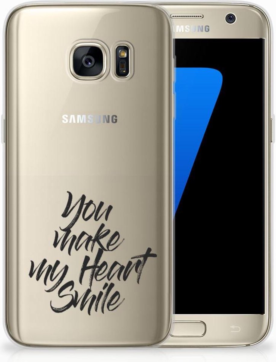Samsung Galaxy S7 Siliconen hoesje met naam Heart Smile