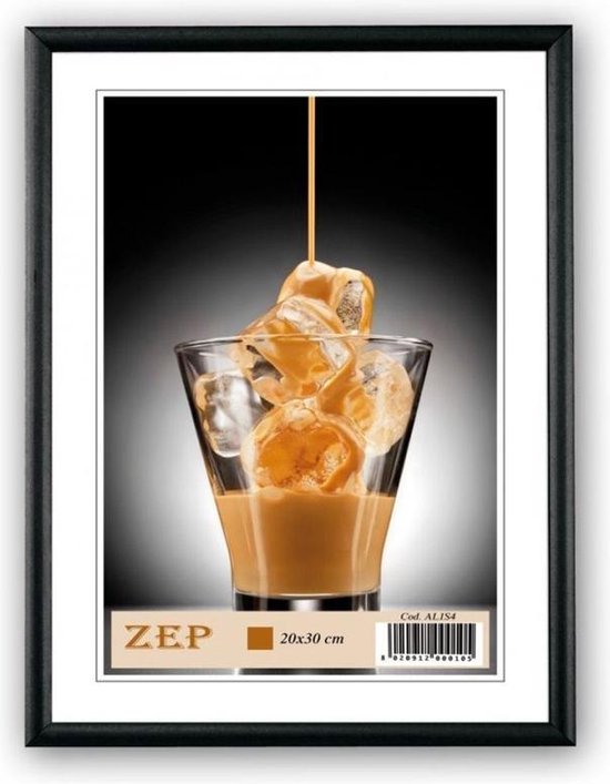 ZEP - Aluminium Foto Frame Ombretta Zwart voor foto 13x18 cm - AL1B2