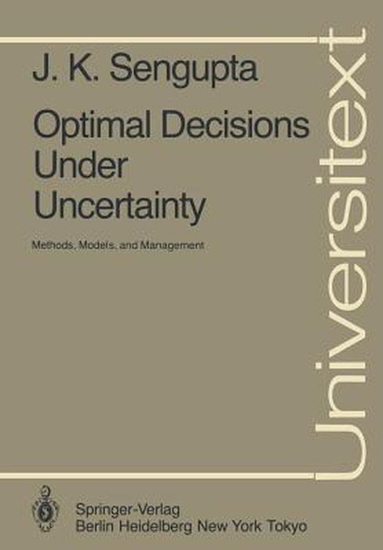 Optimal Decisions Under Uncertainty - cover
