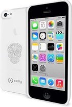 Celly iPhone 5C Gelskin Case Skull Transparant