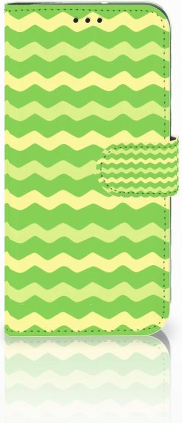 Motorola Moto G7 | G7 Plus Bookcase Hoesje Design Waves Green