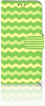 Motorola Moto G7 | G7 Plus Bookcase Hoesje Design Waves Green