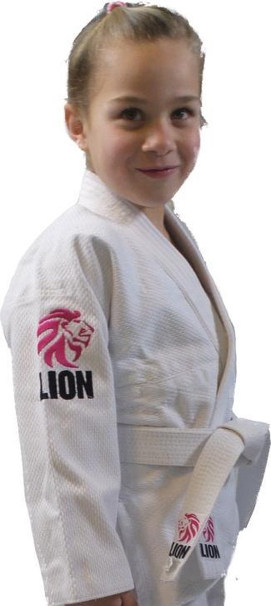 Judopak - meisjes -wit - Lion 450 Kids girls - maat 130 - Lion judogi