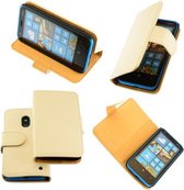 Bestcases Vintage Hoesjes Wit Bookstyle Cover Nokia Lumia 620