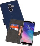 Booktype Telefoonhoesjes - Bookcase Hoesje - Wallet Case -  Geschikt voor Samsung Galaxy A6 Plus (2018) - Navy