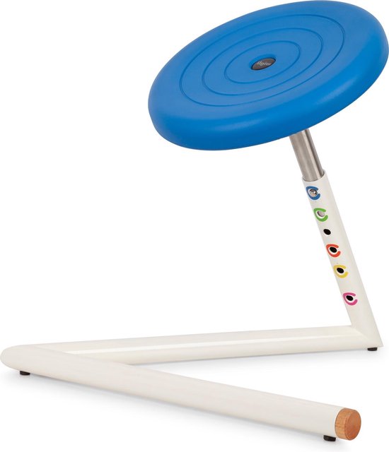 Wigli Junior Soft Seat - Ergonomische stoel met kantelbare zitting voor (wiebel)kinderen - In hoogte verstelbaar - Blauw van Merkloos — afbeelding 2