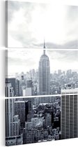 Schilderij - New York: Empire State Building , 3 luik