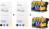 Improducts® Inkt cartridges - Alternatief Brother LC-123 / 123 Multipack Set 8 pack