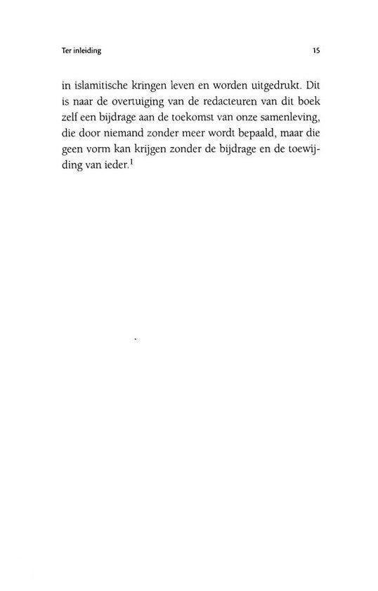 Tekstpagina met Nederlandse tekst over islamitische kringen en de toekomst van de samenleving.
