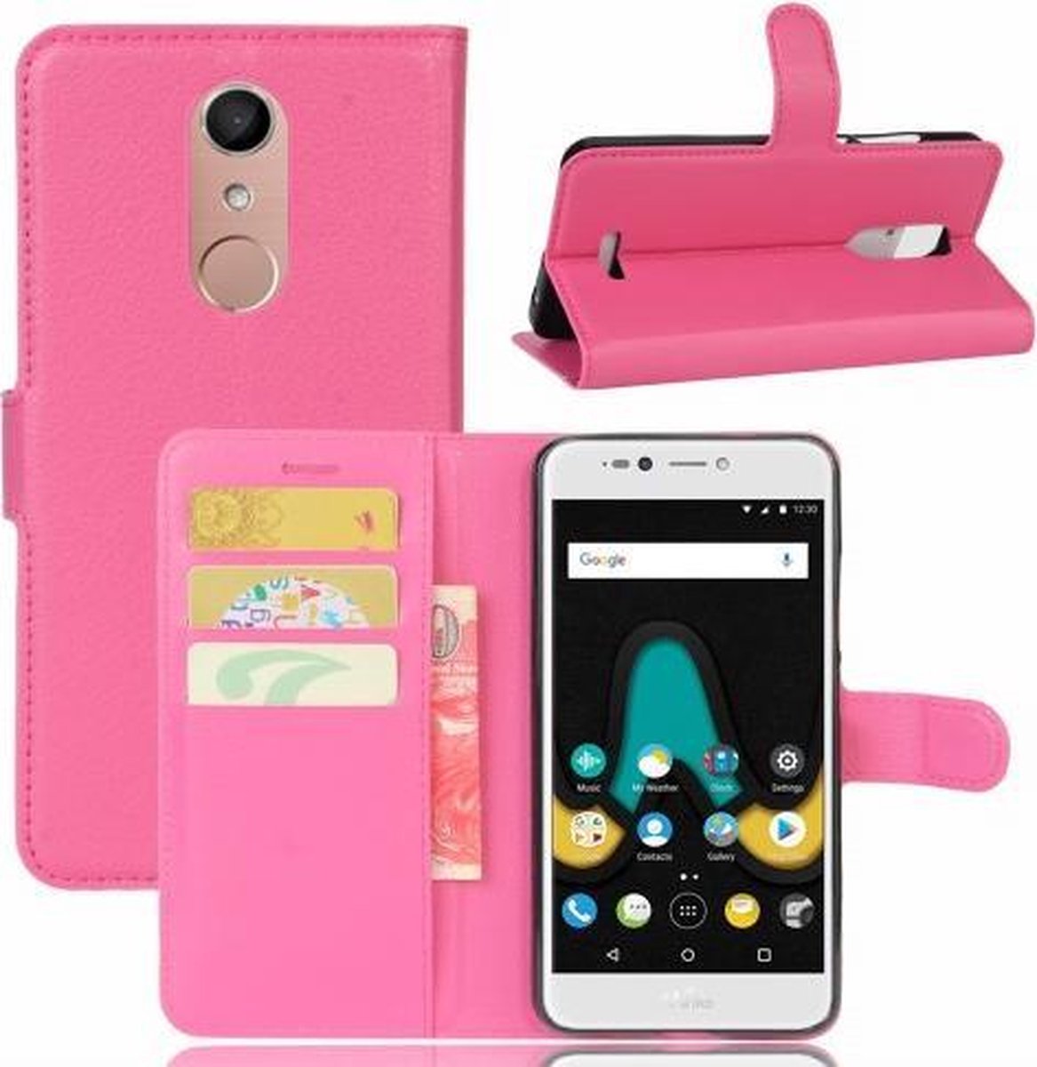 Book Case Hoesje Wiko U Pulse Lite - Roze
