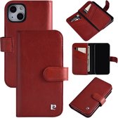 Coque Pierre Cardin pour iPhone 13 - Etui Book Case - Porte-cartes pour 6 cartes - Fermeture aimantée - Rouge