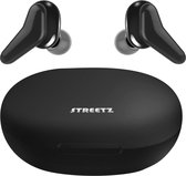 Streetz Wireless Earbuds with Charging Case, In-Ear, TWS, BT 5 - Black