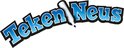 Logo van het spel TekenNeus met een pen die een 'U' tekent.
