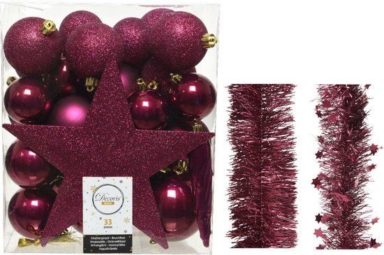 Boules De Noël Decoris 14x St 3 Cm - Avec Visière étoile - Champagne