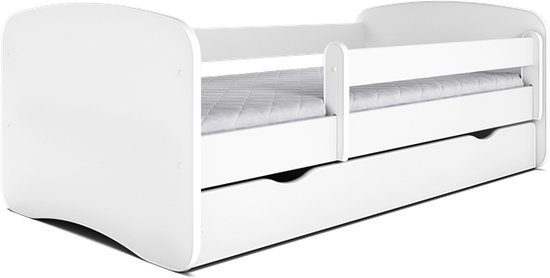Kocot Kids - Bed babydreams wit zonder patroon met lade zonder matras 180/80 - Kinderbed - Wit