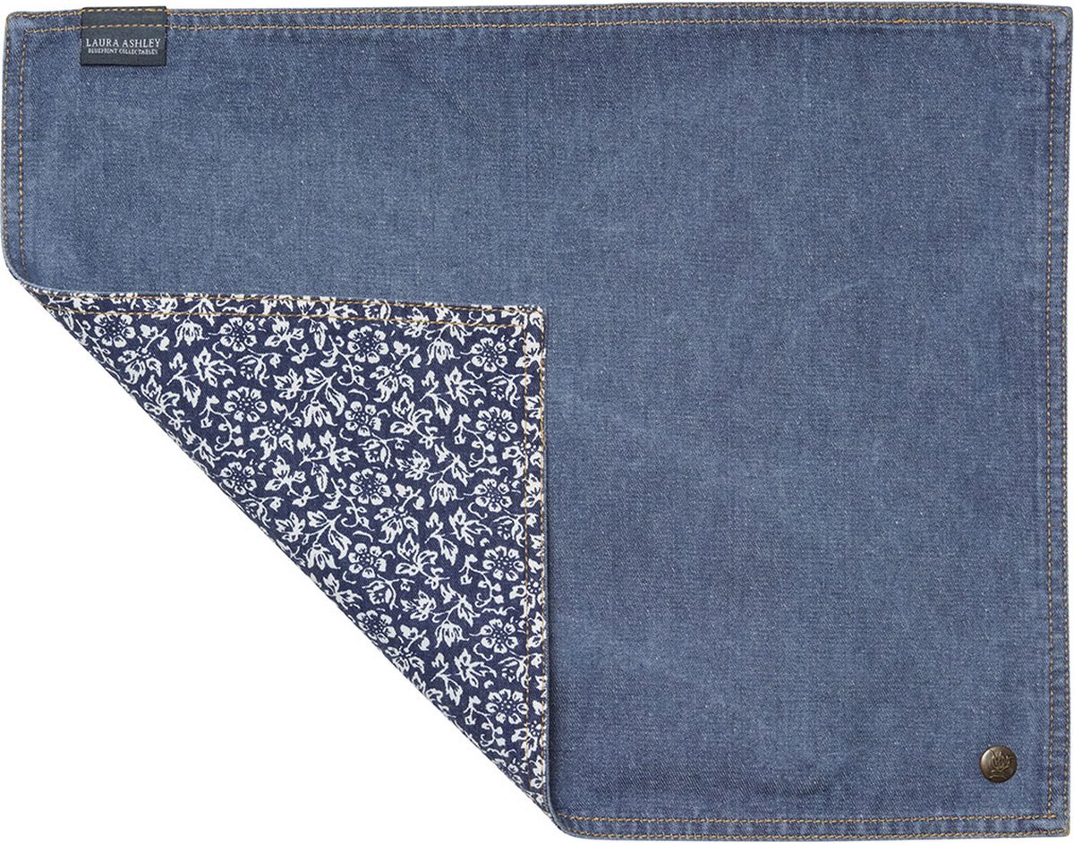 Laura Ashley Blueprint Collectables Placemats Sweet Alyssum Blauw