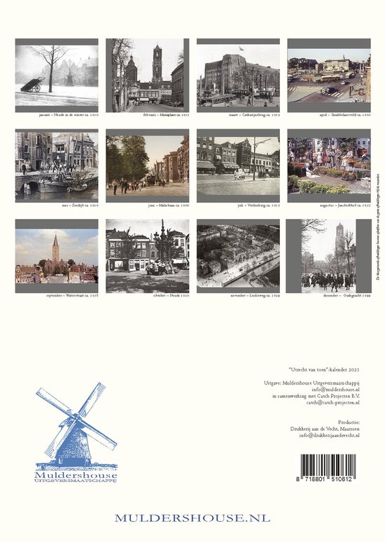 Kalender 2023 Utrecht van toen - A3 formaat