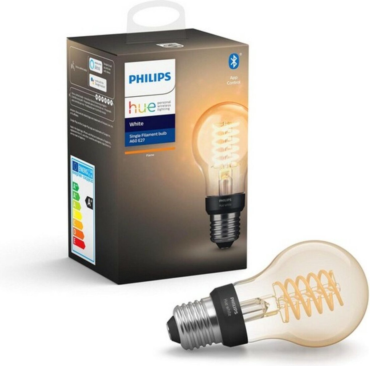 Philips Hue Filament Lichtbron E27 - White - Ø 6 cm - 7W - Bluetooth
