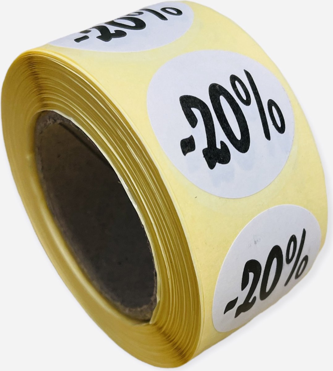 Etiketten Rond 27 mm Wit 20%