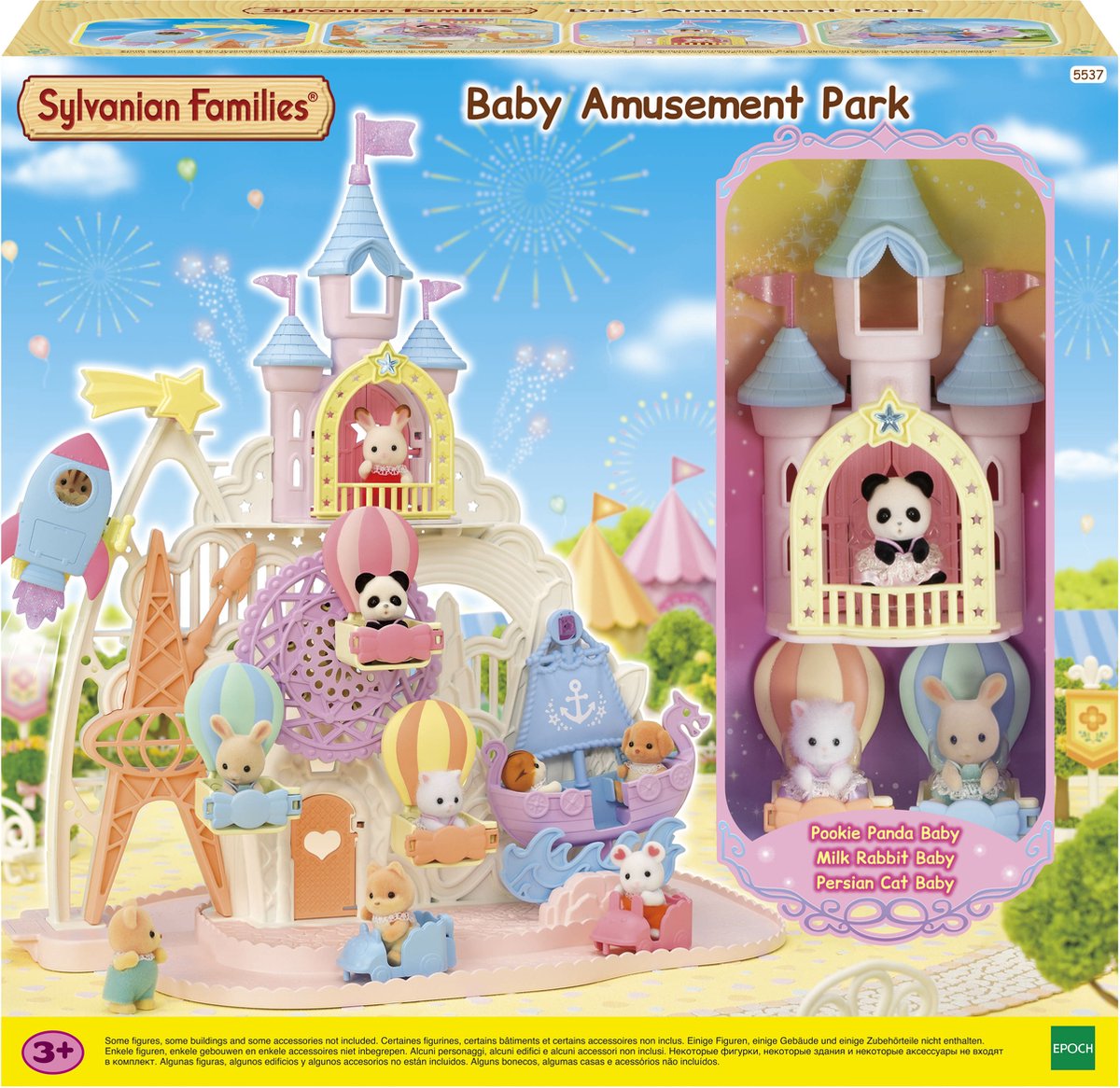 Sylvanian Families 5537 baby pretpark- schommelschip- raket- reuzenrad- kasteel- 3 babyfiguren — afbeelding 17