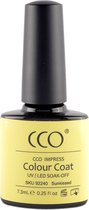 CCO Shellac - Gel Nagellak - kleur Sunkissed 92240 - GeelPastel - Dekkende kleur - 7.3ml - Vegan