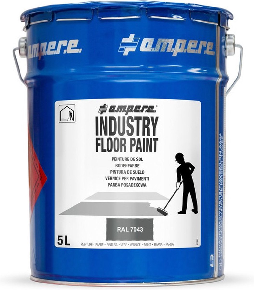 Ampere Industry Floor Paint markeerverf - 5 liter | Grijs