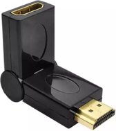 78Goods HDMI haakse adapter 180° zwart - HDMI 1.4 - Gold plated connectors - 10.2 Gbps - 1440p, 1080p, 720p, 480p