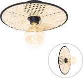 QAZQA kata - Oosterse Plafondlamp en wandlamp - 1 lichts - Ø 35 cm - Naturel - Woonkamer | Slaapkamer | Keuken